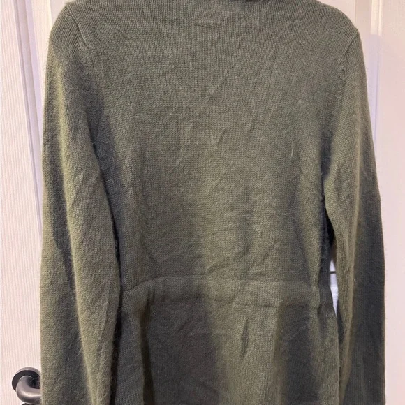 Kenar Olive Green Sweater with tie at waist - Picture 4 of 5